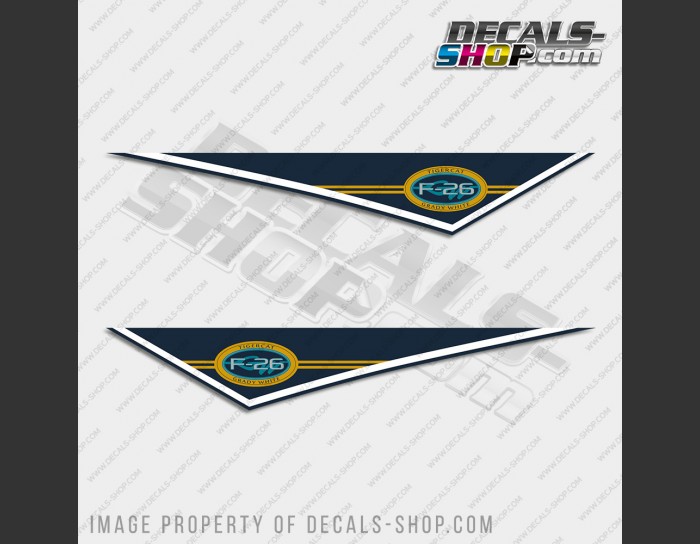 Grady White F-26 Tigercat Pendant 1997-1999 Decals Set of 2 x 36"